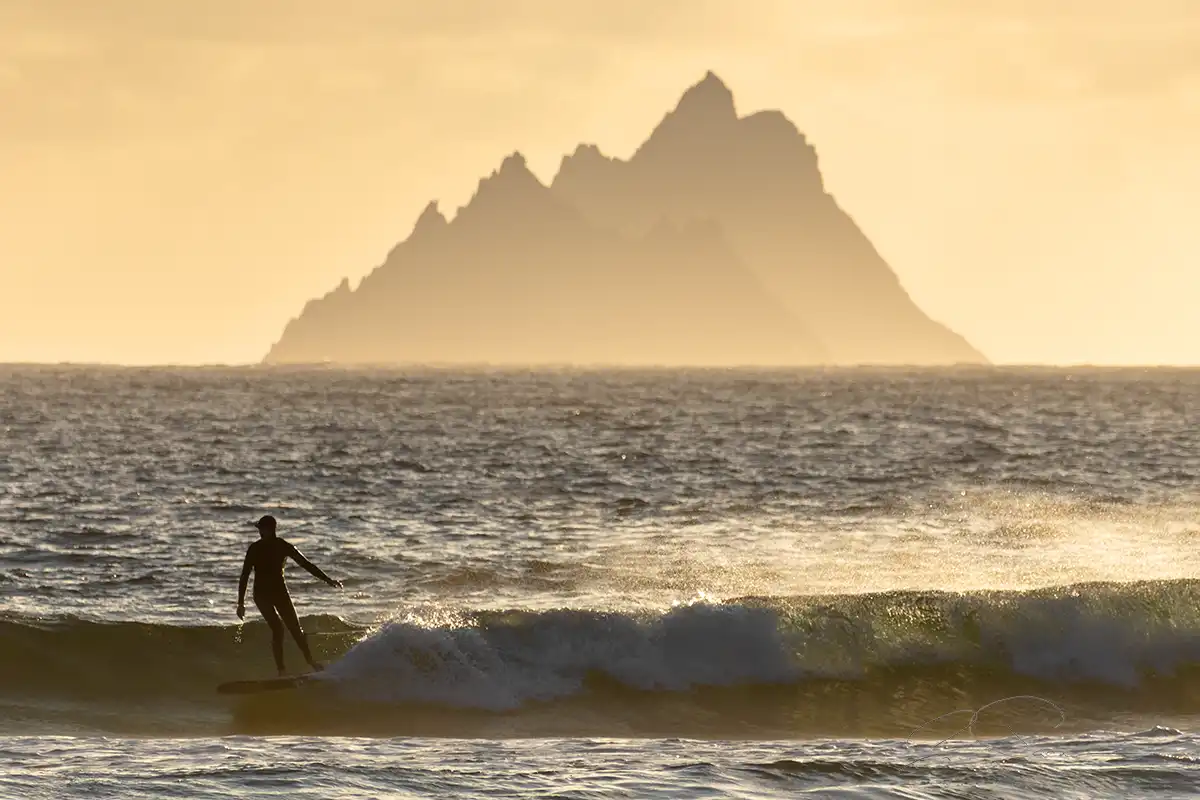 Surfing in from the Skelligs St. Finians Bay Kerry Ireland